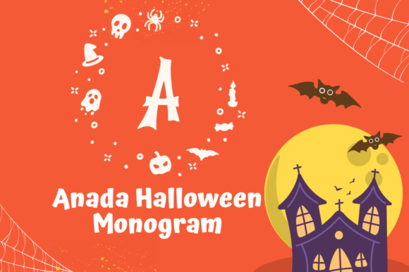 Anada Halloween Monogram: A Spooky-Perfect Display Font for Small Business Branding