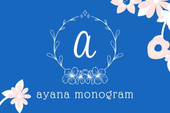 Ayana Monogram: A Flower Monogram Font for Handmade Charm