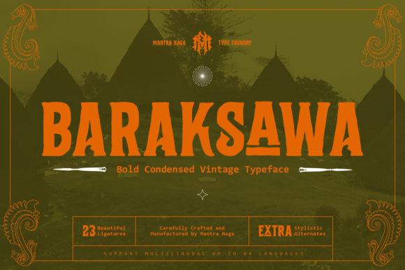 Baraksawa: A Bold Vintage Serif Font for Real Branding
