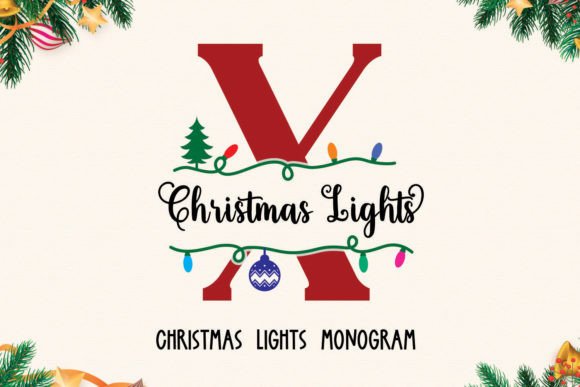Christmas Lights Monogram: A Font for Seasonal Campaigns