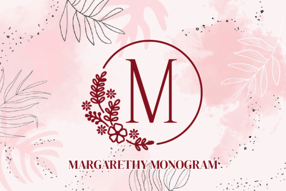 Margarethy: A Wedding Circle Monogram Font for Handmade Creators