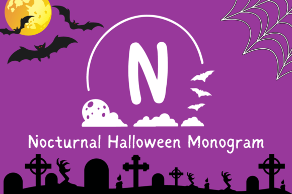 Nocturnal Halloween Monogram: A Spooky Display Font That Actually Works