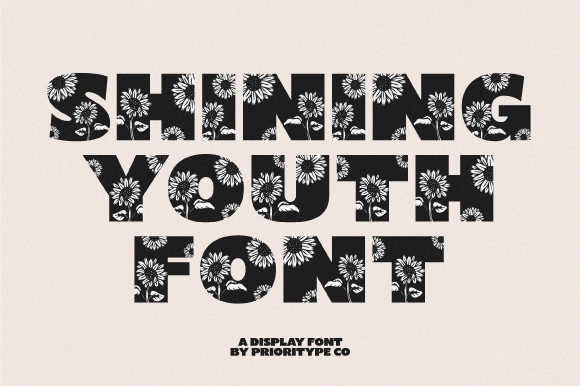 Shining Youth: A Delicate Floral Typeface for Warm, Playful Branding