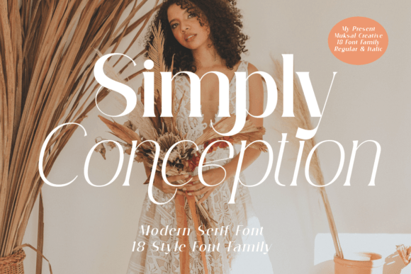 Simply Conception: A Refined Serif Font for Editorial Design
